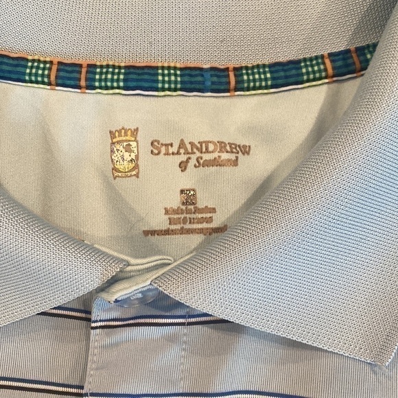 Mens ShortSleeve St Andrew of Scotland Polo. Size Large. - Picture 2 of 6